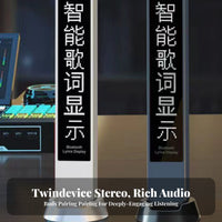 Portable Design Bluetooth text Prompter dot-matrix design & aesthetic Music Display Karaoke Device for Gadget Fans, commuters, Home Party, in-vehicle leisure, Desktop Setup, Living Room