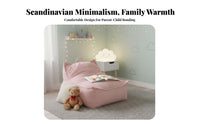 Nordic Design Single-Seat fluffy Lounger snug Design children's Furnishing Soft Texture Miniature Armchair Ergonomic Support for Toddlers, Parents, perusing Corner, Playroom, Bedroom, Living Room