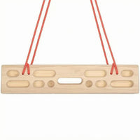 Solid Wood Finger Training Board Natural Wood Finish Fingerboard Training Board Carved Grips Hangboard Pull-up Bar Wooden for Indoor