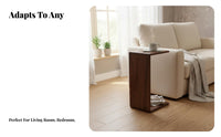 full-grain Wood Construction C-Shaped End Table Japanese design C-Shaped Couch Table Minimalist Aesthetic Living Room Furniture Space-Saving Design for Apartment Dwellers, Homeowners, Remote Workers, Balcony, Small Spaces, Home Office, Bedroom