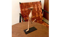 Artistic Long Beak Bird Statue Antique Look Abstract Bird Figure Modern Geometric Creature Sculpture Detailed Design