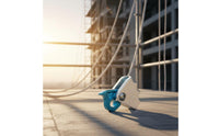 Compact Self-Locking Rope Grab Hand-Operated Climbing Fall Arrester Blue Metal Rope Grab Large Attachment Hole for High-Altitude Work