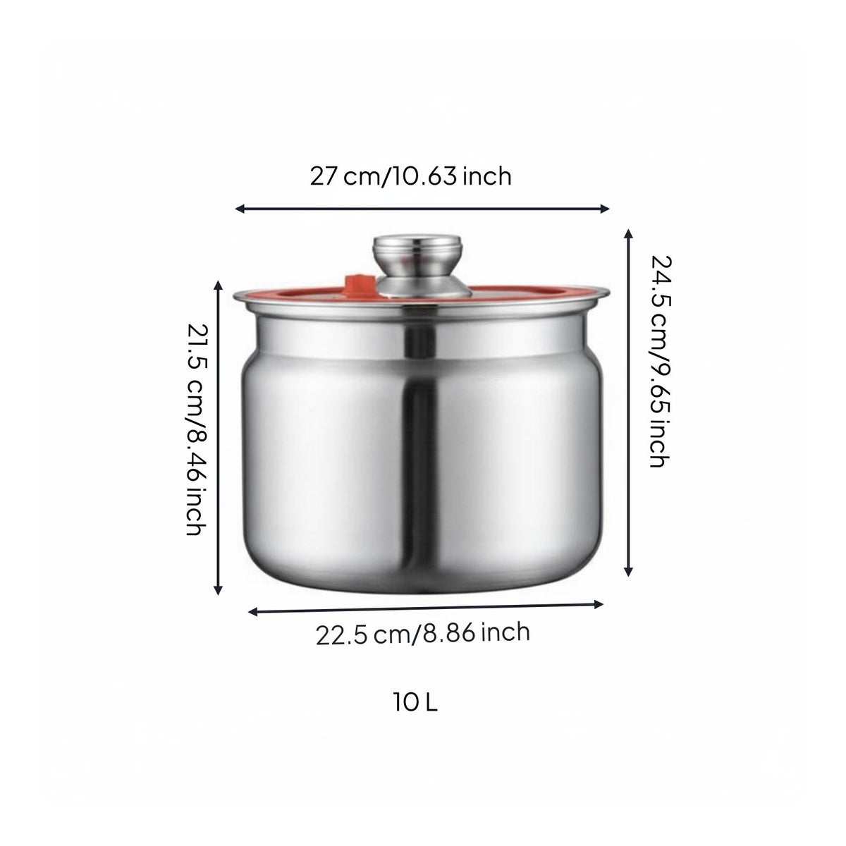 Moisture-Proof Stainless Steel Rice Bin Multi-Functional Rice Storage Bin