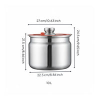 Moisture-Proof Stainless Steel Rice Bin Multi-Functional Rice Storage Bin