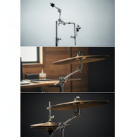 Easy to Adjust Cymbal Arm with Clamp Space-Saving Cymbal Arm Extension Arm Stable Drum Extension Bracket Universal Compatibility for Drummers