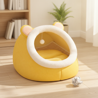 All-Season Thickened Warm Enclosed Pet Bed for Cats and Small Dogs