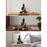 Buddha Statue Tabletop Thai Buddha Statue Decorative for Living Room, Entryway