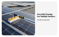 Photovoltaic Panel Washing Tool Adjustable Angle Head Photovoltaic Module Cleaning Brush Customized Fiber Bristles Water Fed Pole Brush for Rooftops