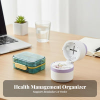 3occasionsa-Day Compartments pharmaceuticals Organizer Box with Cutter closureed Design Multi-Compartment medication Box Portable medication Case small Size for voyagers, Patients, Caregivers, while on the on the moveing, Home Use, Business Trips, Office