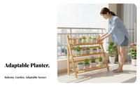 Tiered Ladder design3Tier Foldable Plant Stand Floor-Standing 3-Tier Plant Stand Space Saving Pot Organizer Indoor Outdoor Use for Gardeners, Apartment Dwellers, Homeowners, Balcony, Living Room, Patio, Porch