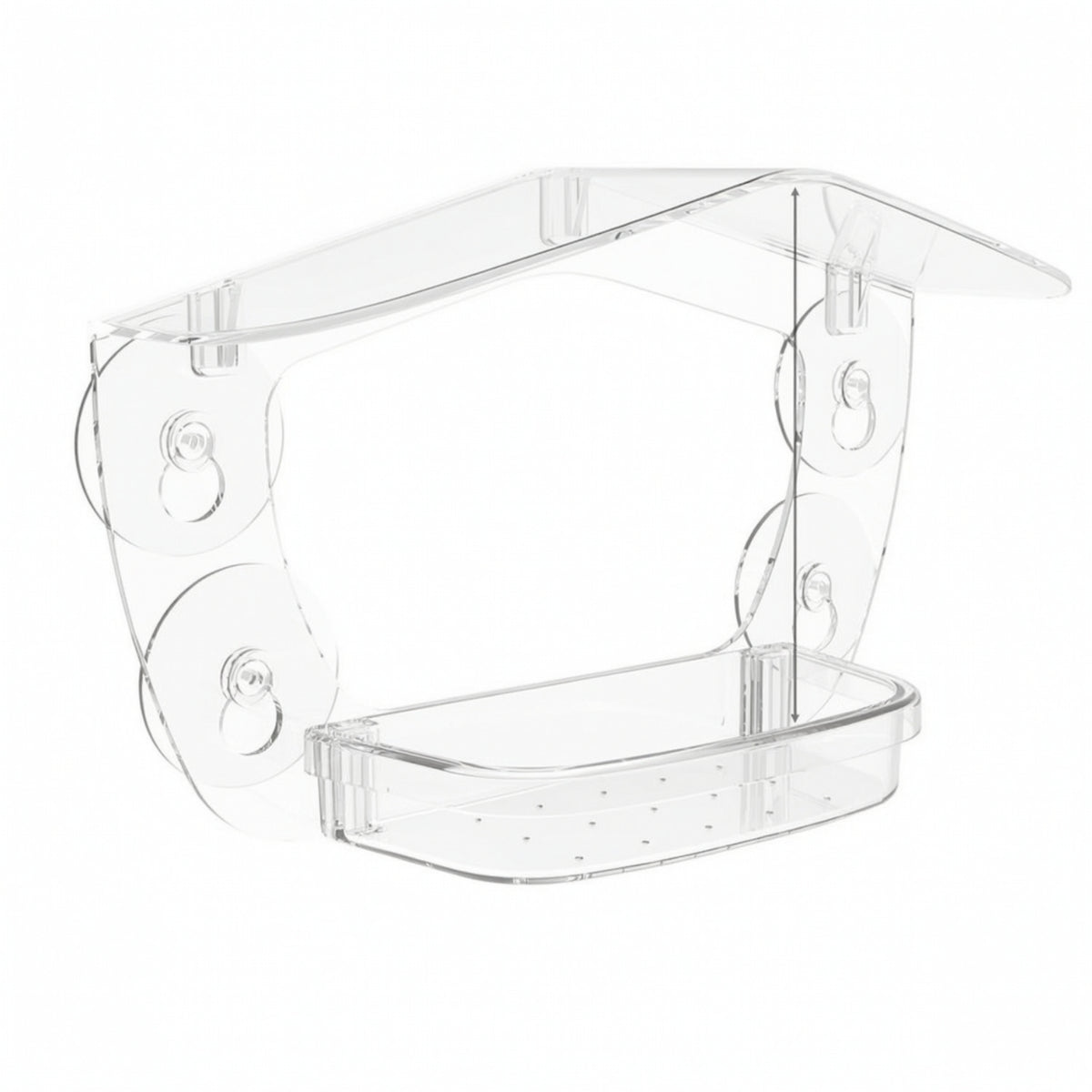Clear Window Bird Feeder with Suction Cups Transparent Window Bird Feeder House-Shaped Weatherproof for Nature Lovers, Backyard, Patio