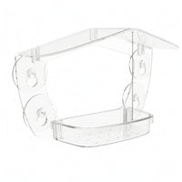 Clear Window Bird Feeder with Suction Cups Transparent Window Bird Feeder House-Shaped Weatherproof for Nature Lovers, Backyard, Patio