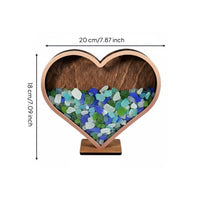 3 Pieces Decorative Coastal Heart Shadow Box Portable Heart Shadow Box Practical Environmentally Friendly for Shelf