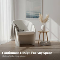 Nordic design Curved Armchair Light Luxury Single Sofa Minimalist Design Lounge Chair Soft Upholstery for Cafe Owners, Interior Designers, Office Workers, Reception Area, Bedroom, literary corner