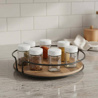 360° Effortless Rotation Rotating Tray Turntable Multi-Purpose Rotating Tray Organizer Space Saving Rotating Storage Tray Easy to Clean for Kitchen, Pantry, Bathroom, Tabletop