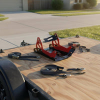 Heavy Duty Front Wheel Chock Stand Iron Vehicle Accessory Foldable for Hauling Vehicle