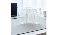 Translucent 10-Disc Storage Case Hard Plastic High-Definition Disc Case Hinged Spine Two Tray