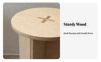 Vintage design Three-Legged Round Stool Multi-Purpose Low Seat Minimalist Design Indoor Furnishing Mortise and Tenon Joint for Cafe Owners, Homeowners, Interior Decorators, Dessert Shop, Living Room, Bedroom, Entryway