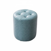 Multi-Functional Upholstered Four-Legged Stool adaptable Use Upholstered Block Seat space-saving Size Footstool Wear-Resistant for Children, Homeowners, Living Room, Entryway, KTV Lounge, Home Office