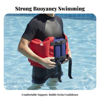 Adjustable Buckle Strap Swimming Waist Belt High Buoyancy Kids Back Buoyant Aid Arms-Unrestricted Design for Adults, Beginners