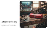 Multi-Functional Hand-Carry Tool Case Portable Toolbox Heavy-Duty Utility Box Reinforced Bottom for Repairmen, DIY Enthusiasts, Homeowners