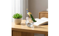 Crystal Peacock Ornament Elegant Crystal Peacock Figurine Tabletop Decoration for Art Lovers