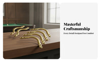 6 Pieces Polished Finish Game Room Hardware Gold-Colored Billiard Table Corner Bracket