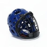Taekwondo Headgear with Face Guard Thickened Padding Fighting Arts Helmet with Face Cage High-Strength Closure Karate Sparring Head Protector