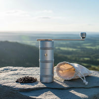 Folding Hand Coffee Adjustable Grind Size Hand Coffee Bean Foldable Handle Camping Gear for Outdoor Lovers, Journeyers, Travel