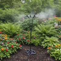 Easy to Install Misting Spray System with Weighted Base Leak-Proof Standing Mister with Adjustable Nozzles Long-Lasting Water Sprayer Commercial-Grade for Trampoline