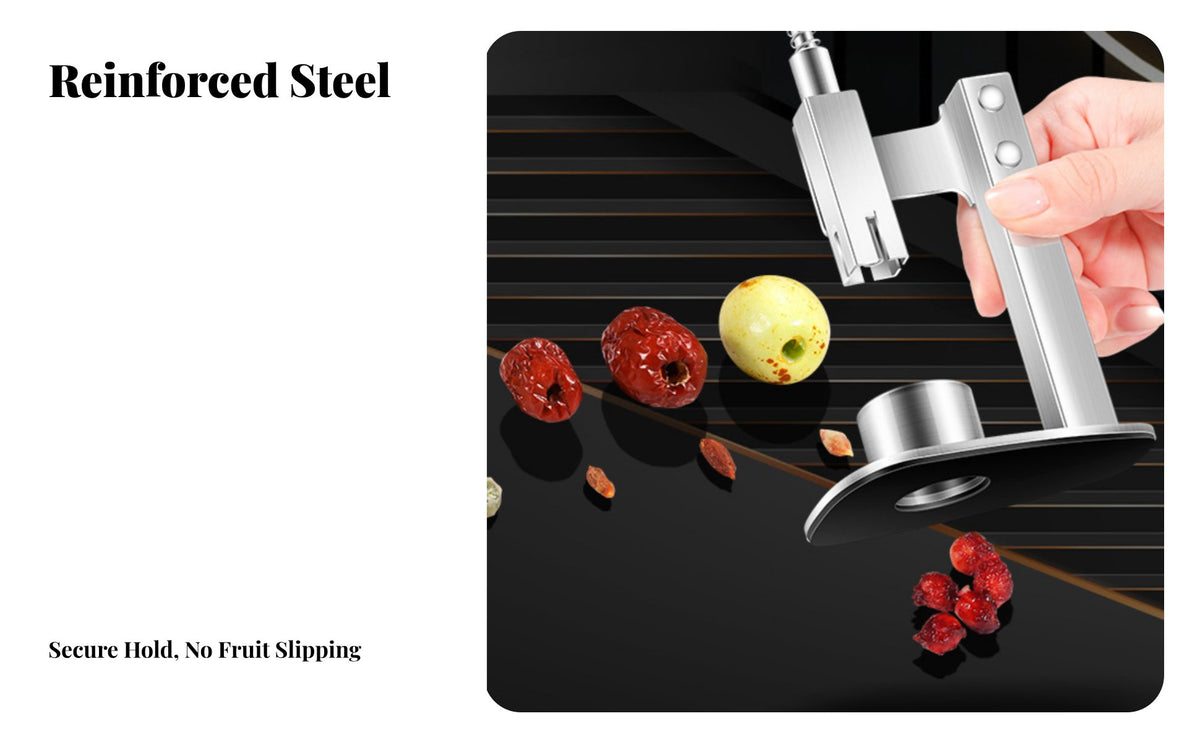 Multi-Fruit Pitter Tool Labor-Saving Stainless Steel Date Pitter Efficient Pitting Jujube Kernel Remover for Home Cooks, Meal Prep, Preserve Making