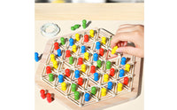 Logical Thinking Training Wooden Chain Checkers Game Develops Concentration Educational Toy for Children