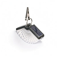 Fan-Shaped Solar Hanging Light Rechargeable Solar Lantern with Clip Energy-Saving Outdoor Fence Light Wireless for Balcony