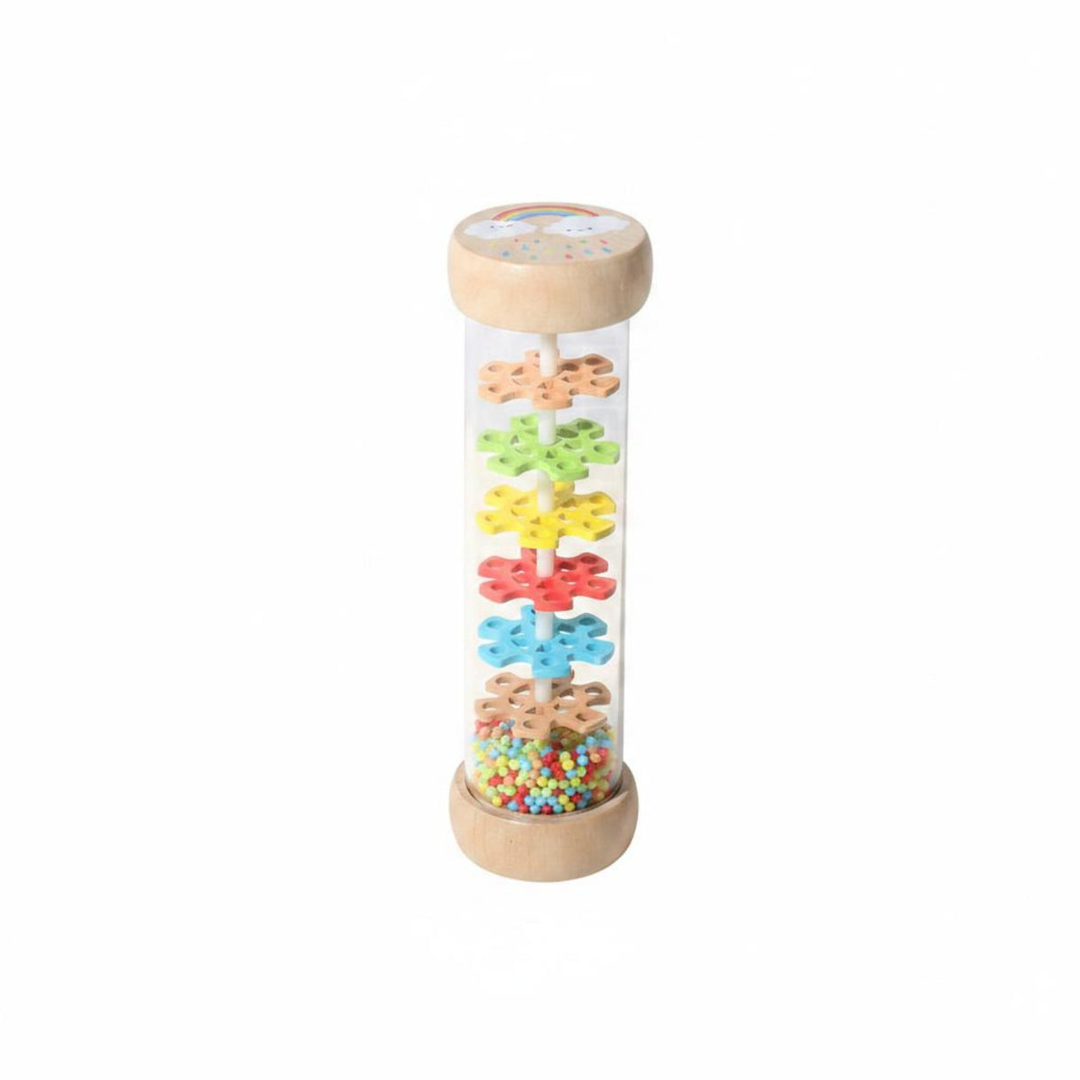 Rain Early Learning Rainfall Sound Tube Colorful Pattern Rainstick Shaker for Young Children, Preschool