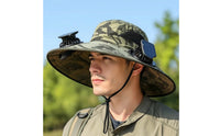 Fan Hat with Solar Panel Cooling Sun Hat with Solar Fan Breathable for Anglers