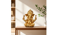 Hindu Ganesha Statue Spiritual Deity Statue Resin Deity Figurine Carved for Altar