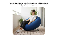 Modern Minimalist design Donut-Shaped Armchair Creative Design accent Chair Comfortable Indoor Seating Statement Piece for homeowners, Students, Book Lovers