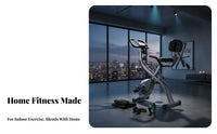 Foldable Exercise Bike Compact X-Shape Design-Frame Exercise Bike Adjustable Padded Seat Home Gym Equipment for Beginners, Seniors, Apartment