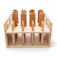 Rhythm Percussion Instrument Exploratory Wooden Percussion Set with Rack Complete for Teachers, Music Room