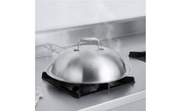 Universal Wok Lid Rust Resistant Stainless Steel Wok Lid Easy to Polished Metal Frying Pot Lid for Stovetop