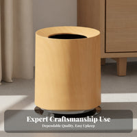Household Storage Decorative Cylindrical Wood Grain Trash Woodgrain-finishGrain Trash Bin