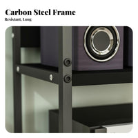 Heavy Duty Audio Equipment Rack Stable and Sturdy Multi-Tier Amplifier Shelf Easy Assembly Multi-Tier Media Equipment Stand Space-Saving Design for Audiophiles, Home Theater Enthusiasts, Studio, Living Room