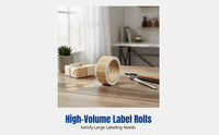 Paper Sticker Label, Blank Name Tag, Brown, Multi-Size, Packaging, Ideal for Cross-Border Bulk Use