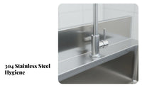 Medical Scrub Sink Hands Commercial Hand Sink Floor Mount Wash Basin for Lab Technicians, Chefs, Hospital, Workshop