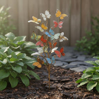 Butterfly Garden Stake Colorful Butterfly-Shaped Stake Yard Art Ornament Rust-Resistant for Flower Pot