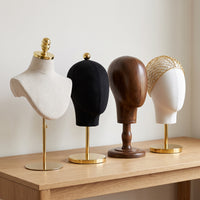 Mannequin Head Display Stand for Scarves, Hats, Wigs, and Jewelry