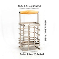 Kitchen Utensil Holder, Modern Carbon Steel Knife Block with Knife Compartment, Cutlery Box for Countertop and Work Surface, with Chopstick Holder