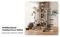 Complete Guided Machine Full Body Workout Guided Machine with Cable Multi-Directional Commercial Grade Complete Home Gym for Bodybuilders