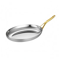 Stainless Steel Serving Plate Raised Edge Oval Serving Plate Reflective Stainless Steel Platter