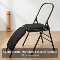 Back Support Iyengar Exercise Chair Multi-Functional Exercise Backbend Assistant Assisted Stretching Exercise Auxiliary Chair Deepens Stretches for Seniors, Home Gym